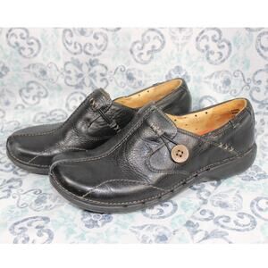 Clarks 7W Artisan Un.Loop Dark‎ Brown Leather Loafer Sneaker Shoes